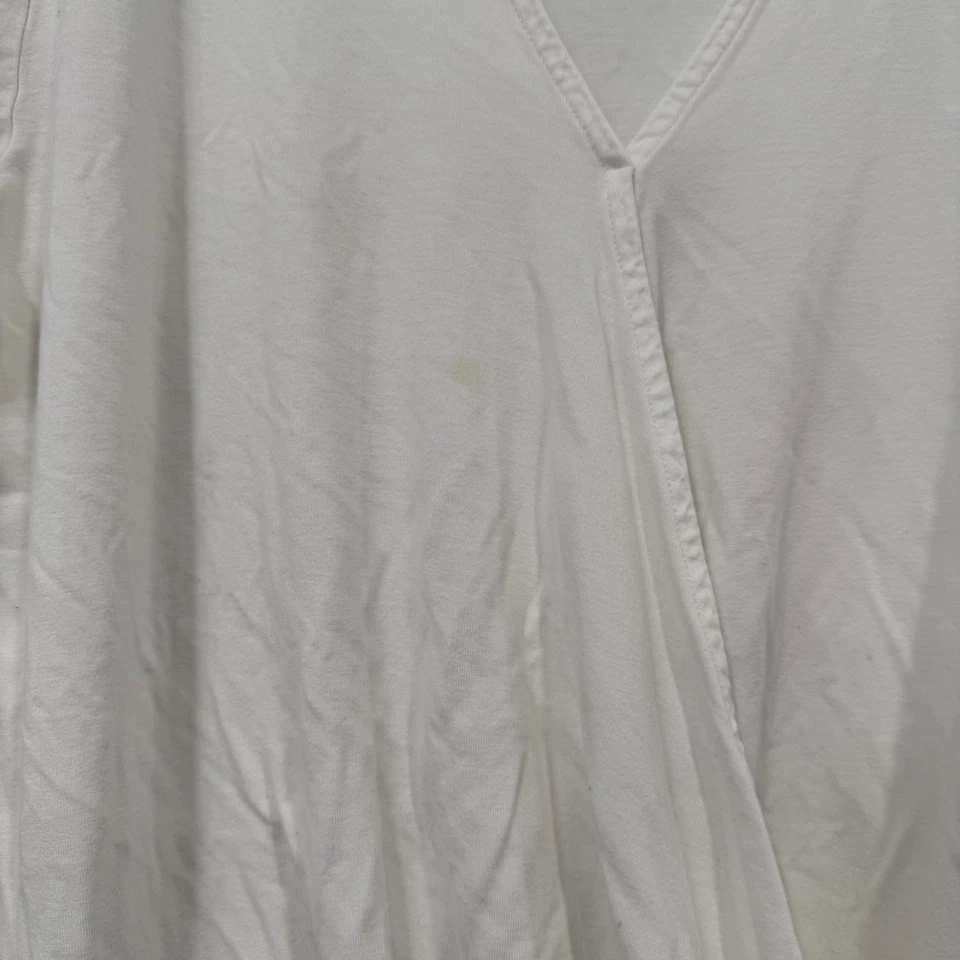 Gap Luxe 白色长袖上衣 XL 超大号 Surplice V 领休闲 — 第 4/4 张图片