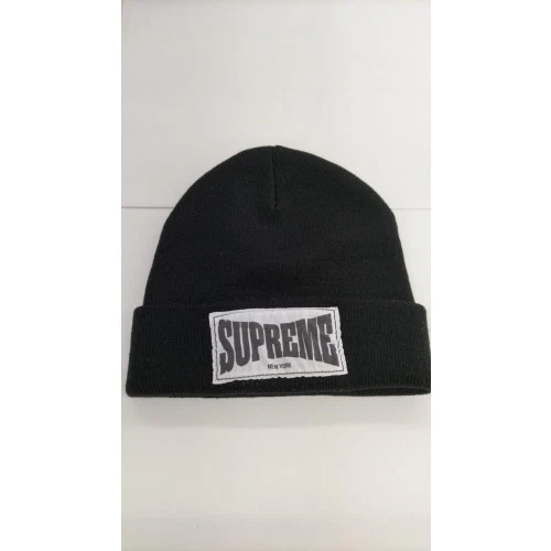 SUPREME chapeau tricot ÉTIQUETTE TISSÉE BONNET
