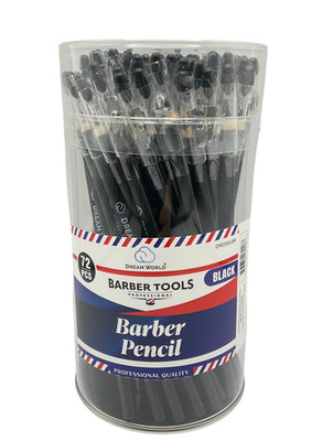 Dream World 72-PACK Barber Tools Professional Quality Barber Pencil Black 72PCS