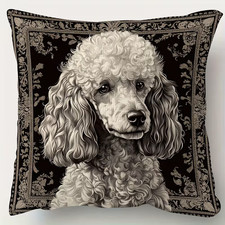 Beautiful POODLE Dog Pillow Cover Large 20"x20" Luxury Plush Home Decor