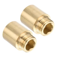 2 Pack Shower Head Extension Arm Brass G1/2 Male to Female 36mm