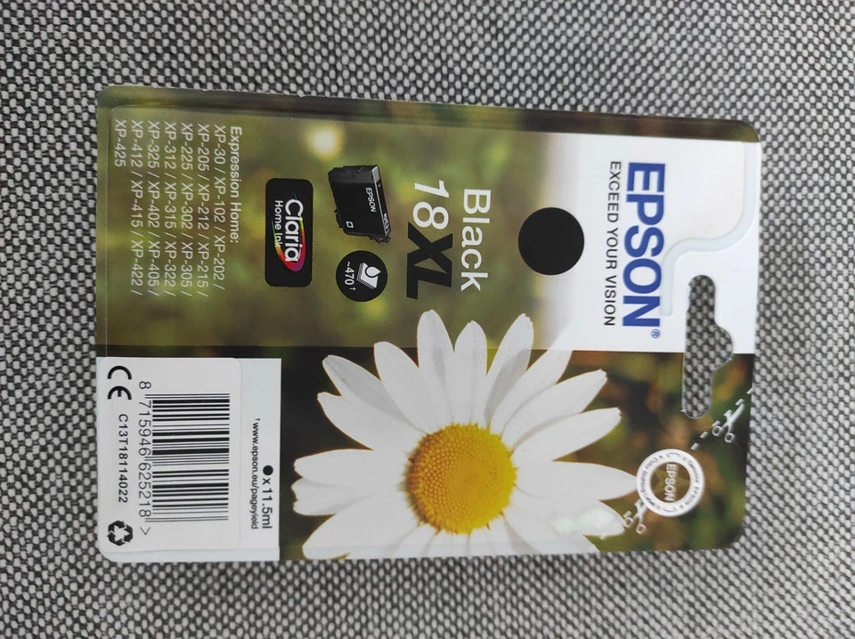 cartouche d'encre noire Epson 18XL - Photo 1/1