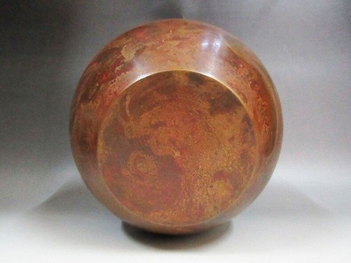 Hasegawa Yoshihisa Japanese Shudo Bronze Vase with Wooden Box and Certificate - Picture 3 of 21