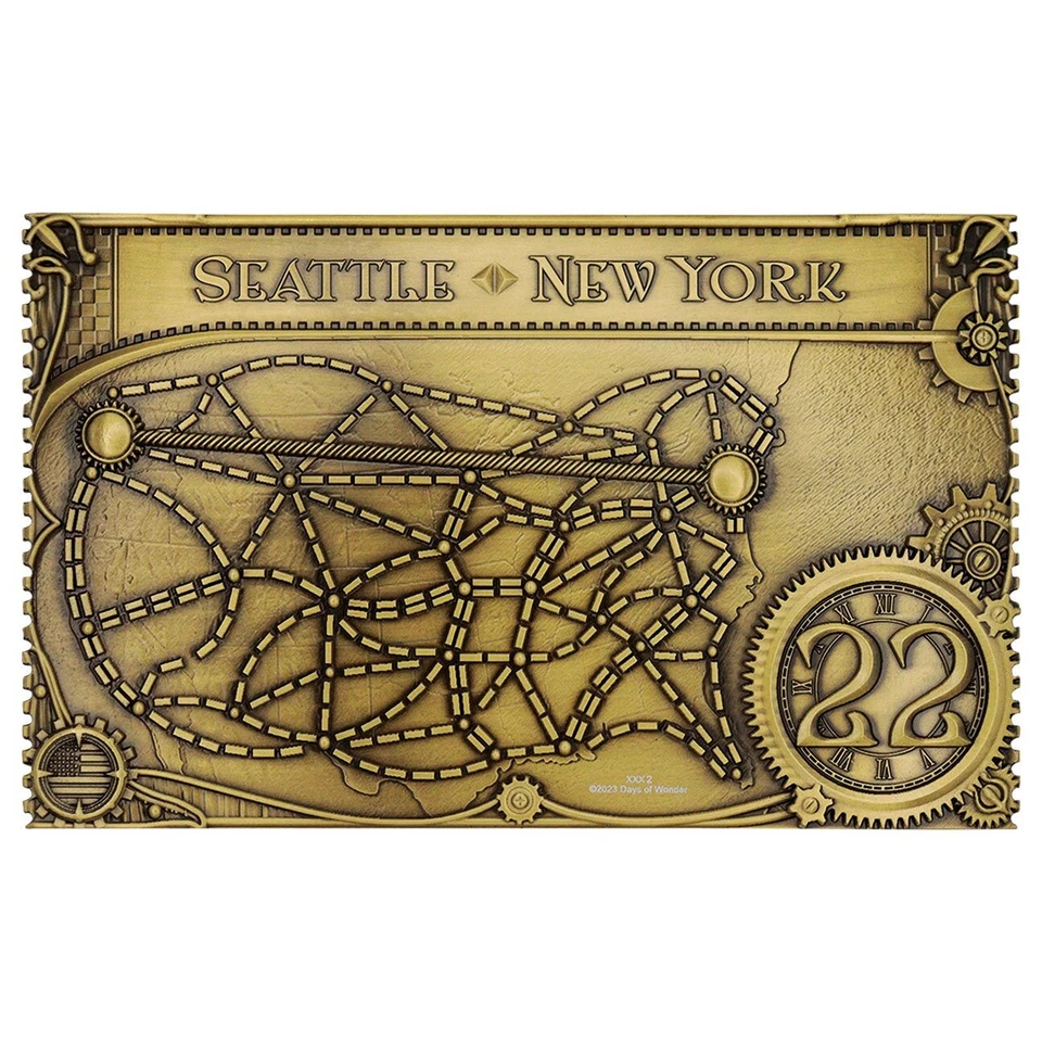 Ticket to Ride North American Open Tour Ingot Card Limited Edition Collectible - Image 3 of 4