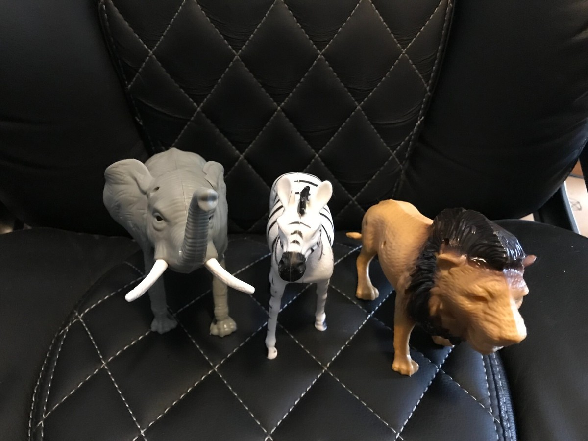 Play Right Light and Sound Safari Animal Playset Lion Zebra