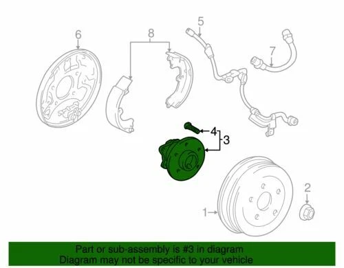Conjunto de buje y cojinete de rueda trasera Pontiac Vibe genuino GM 2003-2006 88970102 Foto 2 de 2