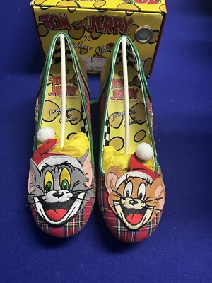 Irregular Choice Tom & Jerry Best Present Heels Red Multi Size US 10