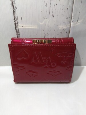 Vivienne Westwood Trifold Compact Wallet Enamel Red Orb
