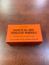 SHURLITE NO 5002X THREE FLINT RENEWALS Box Of 48