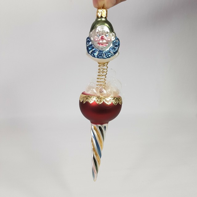 Christborn Glass Christmas Ornaments Clown 9 Inch eBay