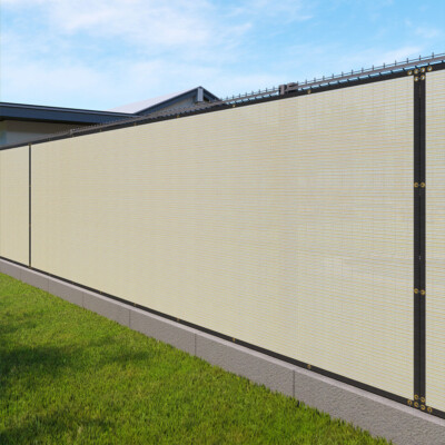 4/5/6/8 ft  Fence Screen Privacy UV Windscreen Mesh Shade Net Cover for Garden