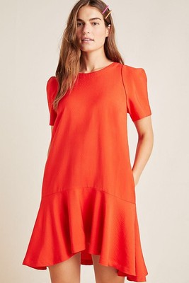 red rust dress