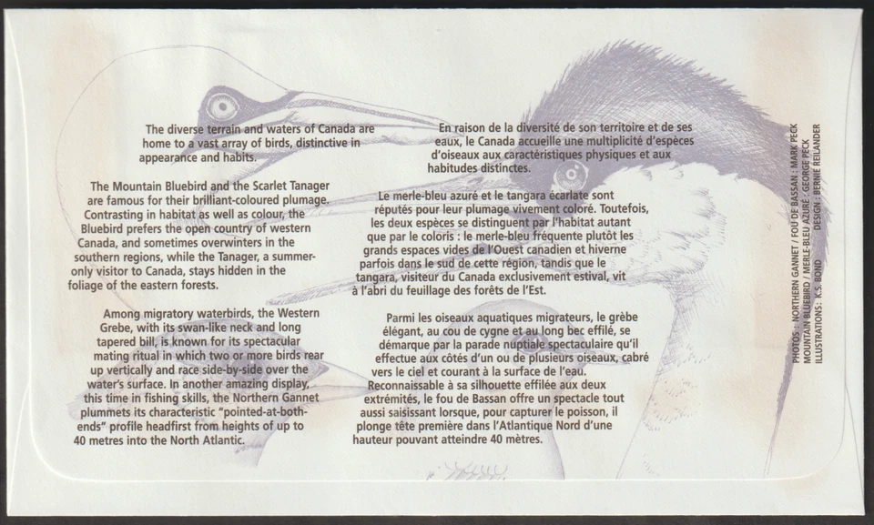 (CWF8)MALAYSIA CANADA 2010 BIRDS FDC. STAMP VALUE C$ 1.80 - Image 2 of 2