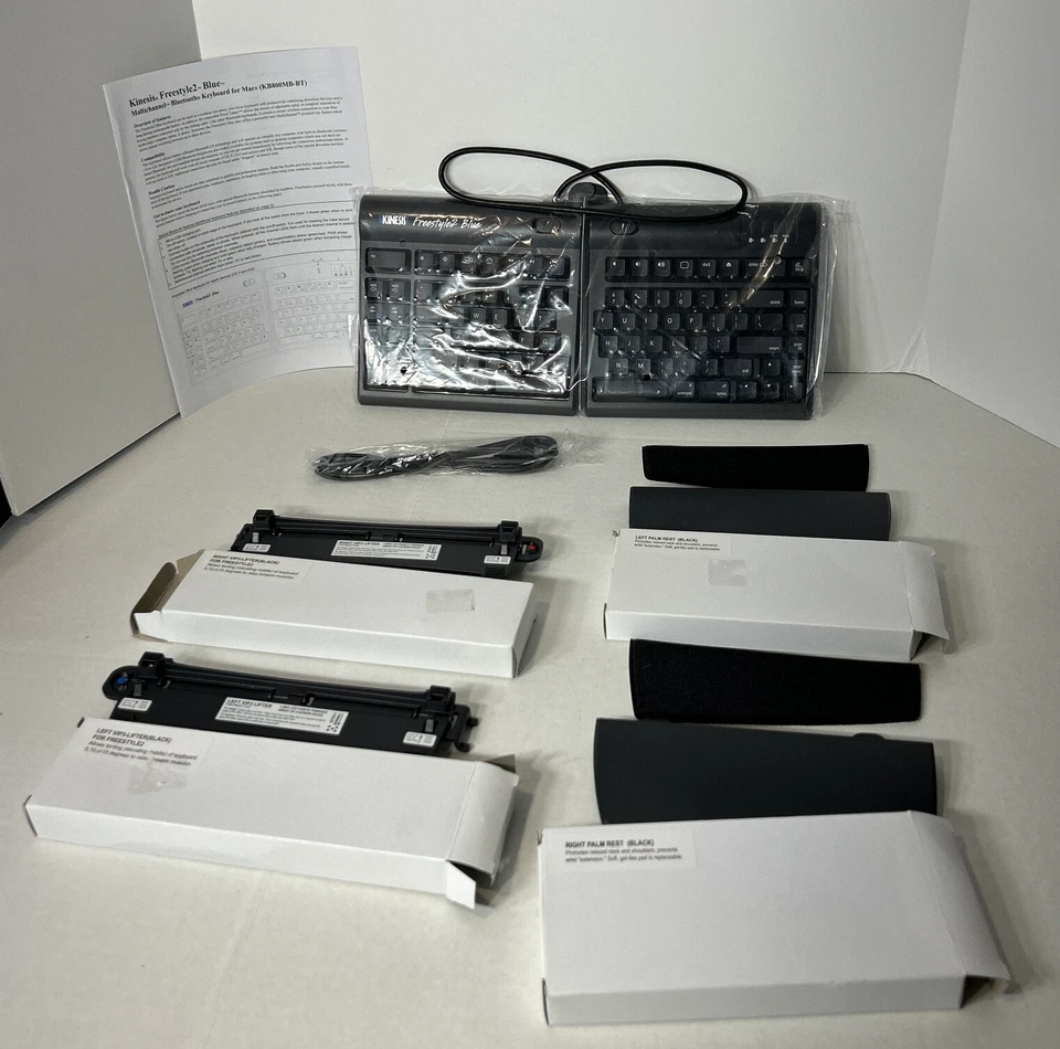 Kinesis KB800MB-BT20 Freestyle2 Blue 4 Mac Keyboard With Palm Rest & Lifters - Image 3 of 4