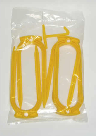 Samba Plastic Ground Anchors Secure Portable Goal Posts Fix Sturdy 4pcs Yellow