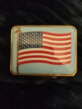 Halcyon Days United States FLAG September 11 -  ENAMELED TRINKET BOX Very Good