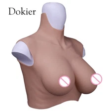 Oversize Silicone Breast Forms Breastplate C-H Cup For Large Frame Crossdresser 