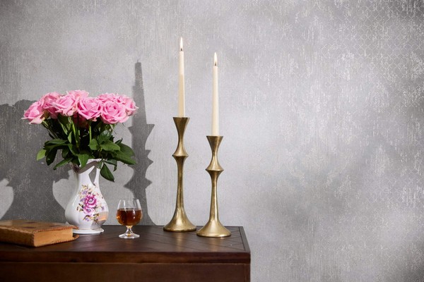 Vliestapete Ornamente Shabby Barock Grau Silber Metallic 78672-1 (3,47€/1Qm)-image