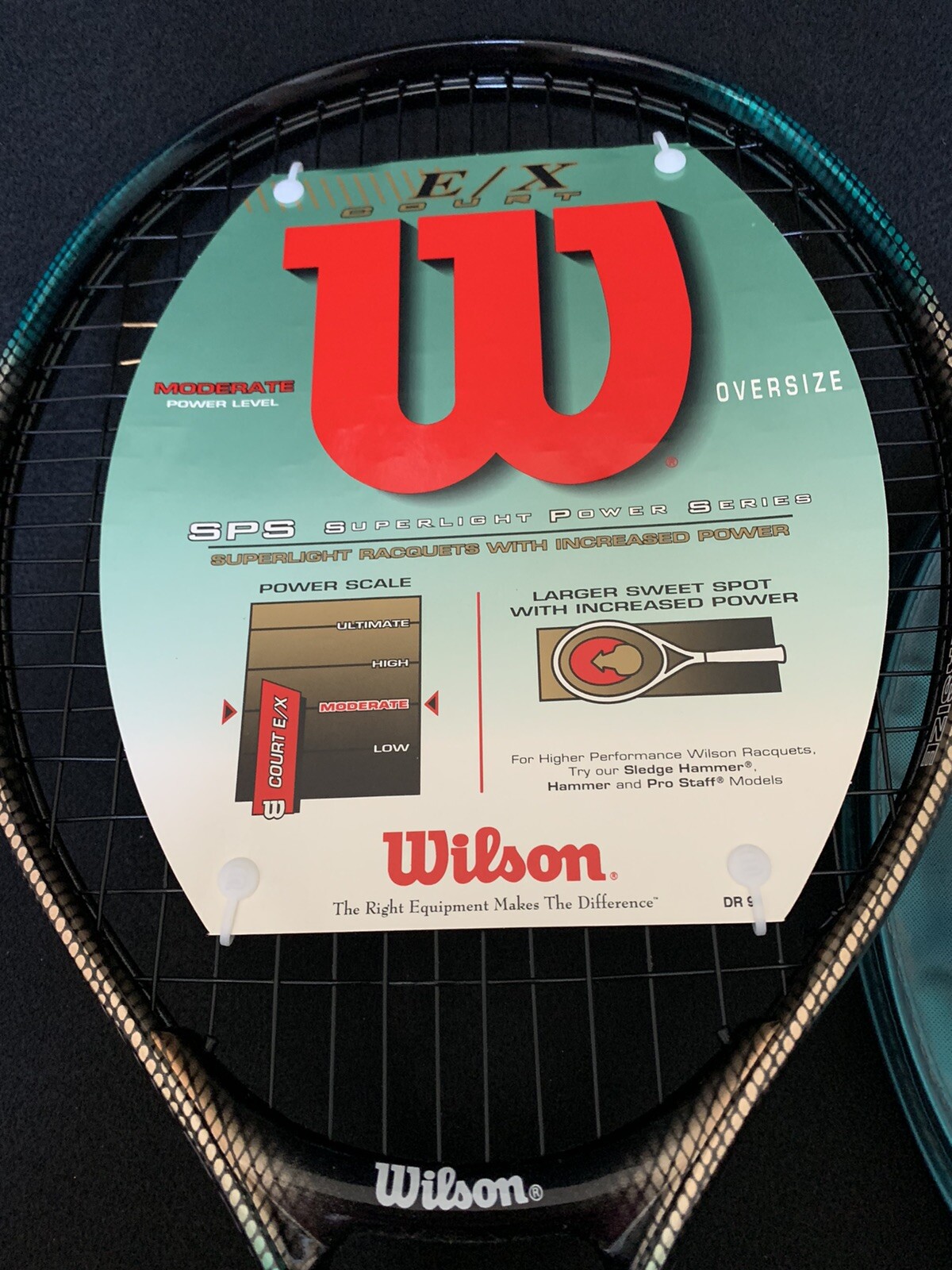 Wilson SPS Adult Tennis Racquet Oversize Head Racket 4 1/4&rdquo; Grip Teal