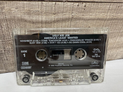 UGLY KID JOE - AMERICA'S LEAST WANTED CASSETTE TAPE, 1992 - Picture 4 of 6