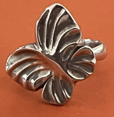 James Avery Retired Silver 3D Butterfly Ring Size