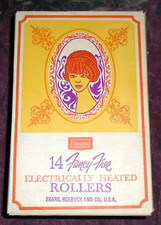 Vintage 1960s Sears Fancy Free Electrically Heated Rollers 8-8737 Never Used H