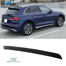 Fits 18-25 Audi SQ5 Q5 PHEV DuckBill Rear Middle Spoiler Trunk Lip - Gloss Black