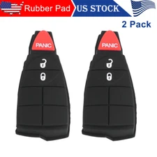 2 Key Fob Rubber Replacement 3 Button Pad For Dodge Grand Caravan 2013 2014 2015