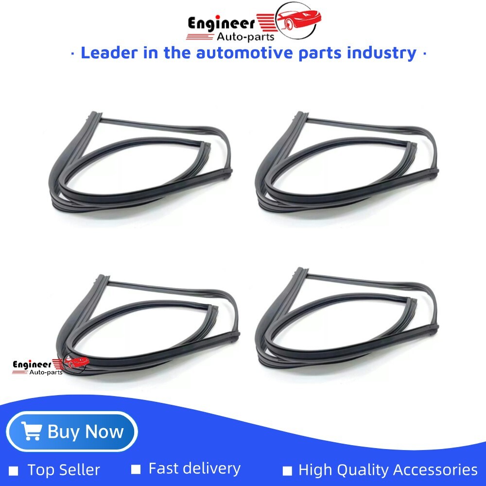 4PCS For Honda Accord Sedan 1994-1997 Door Glass Run Channel Weather Window Seal
