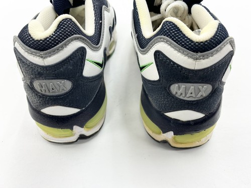 1996 Vintage Nike Air Max White Obsidian Scream Green Sz 9 Men Shoe OG. - Picture 6 of 10