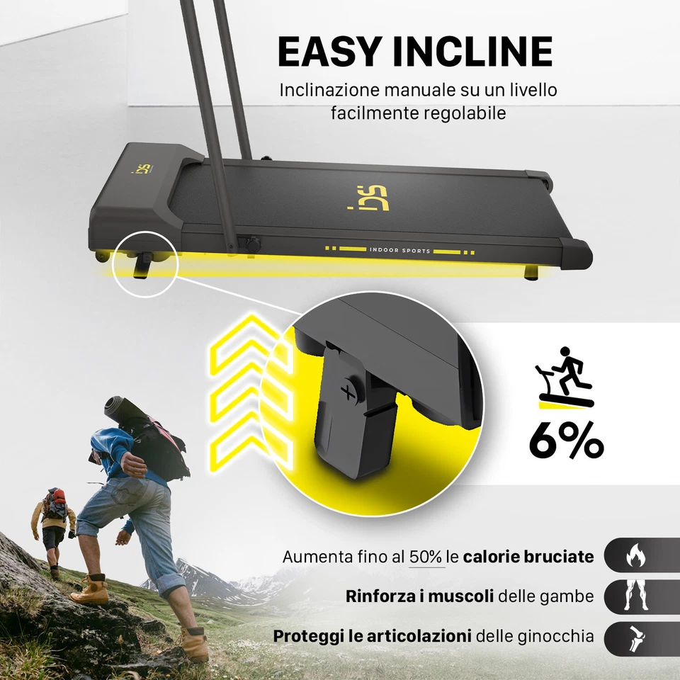IDS G12 TAPIS ROULANT ELETTRICO PIEGHEVOLE, 12 KM/H, INCLINAZIONE MANUALE - Immagine 2 di 4