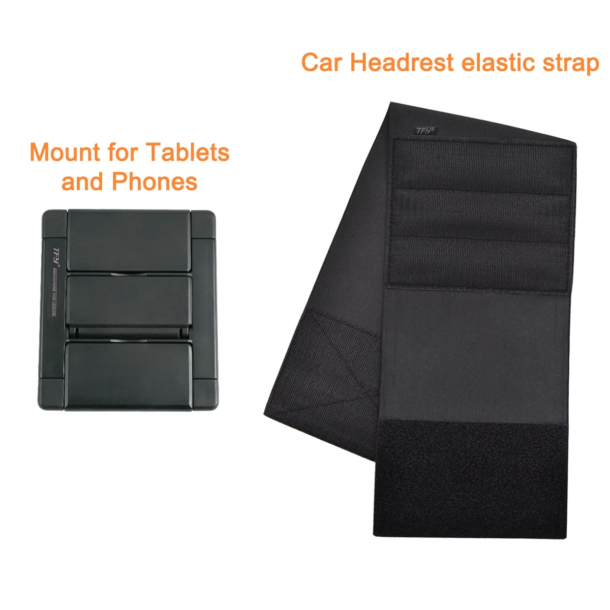 TFY Universal Car Headrest Mount Holder for Phones and Tablets 5 - 10.5 Inch