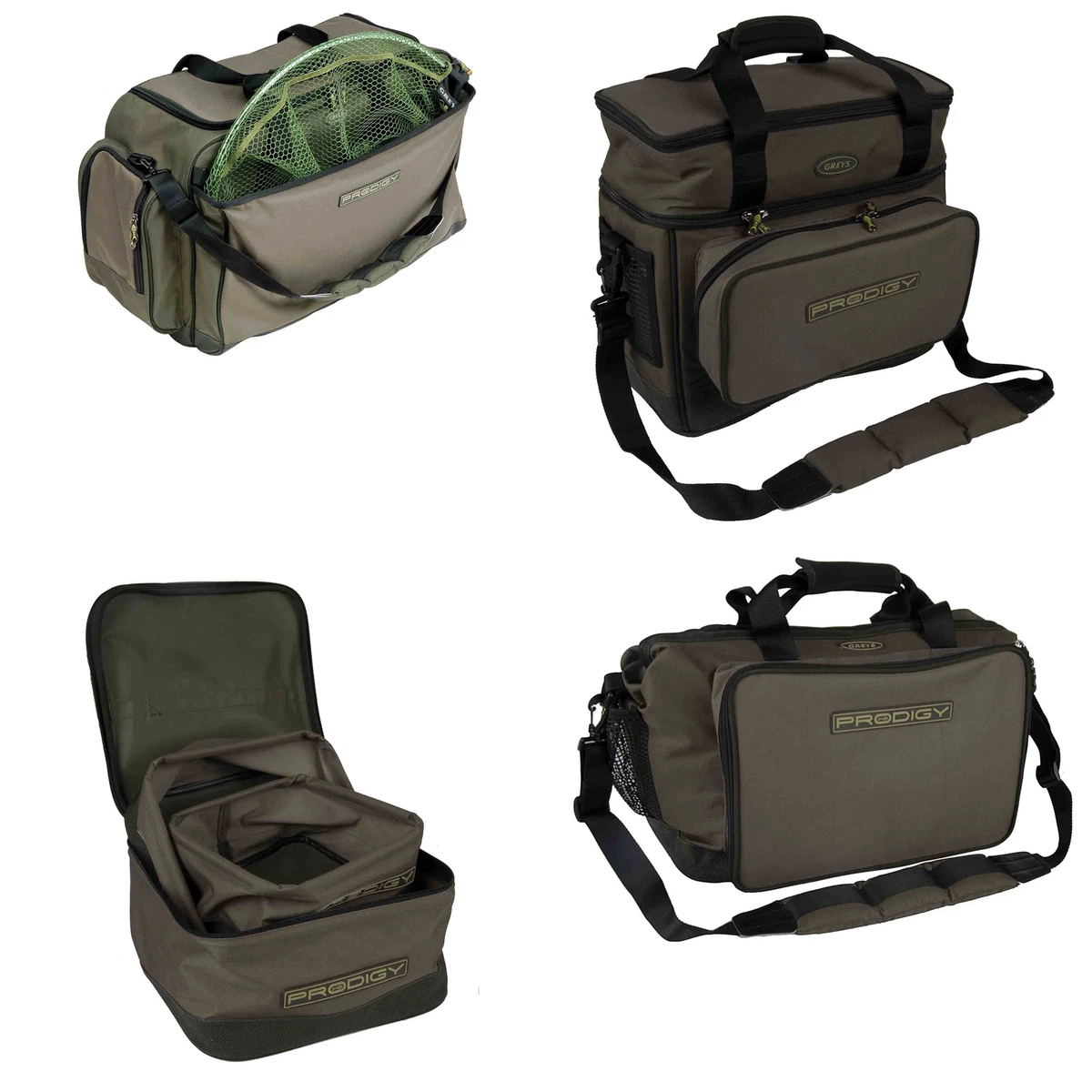 Greys Prodigy Holdalls, Carryall, Cool Bags, Net Bags, Rucksake.
