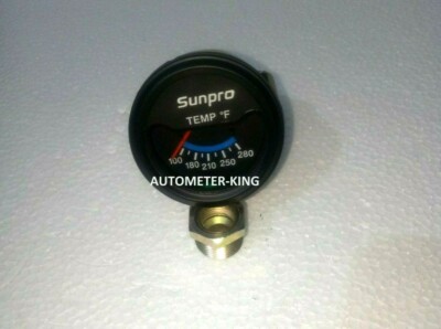 Sunpro 2 Zoll elektrisches Wasser-/Öltemperaturmessgerät-Kit neu 100-280 F