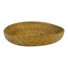 African Coiled Woven Basket 13" Gathering Herbs Flowers Fruit Vtg Natural Bowl