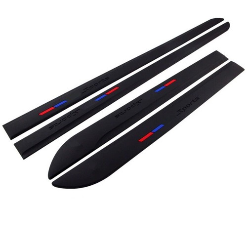 Rubber Car Body Trim Cover Side Skirt Door Side Line Sill Garnish Universal 4pcs - Picture 2 of 5