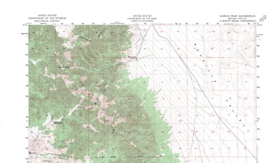 Kawich Peak Quadrangle Nevada 1952 Topo Map USGS 1:62500 Topographic