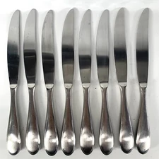 Yamazaki Stainless Silverware Flatware Knife Knives Set Lot of 8 Vietnam