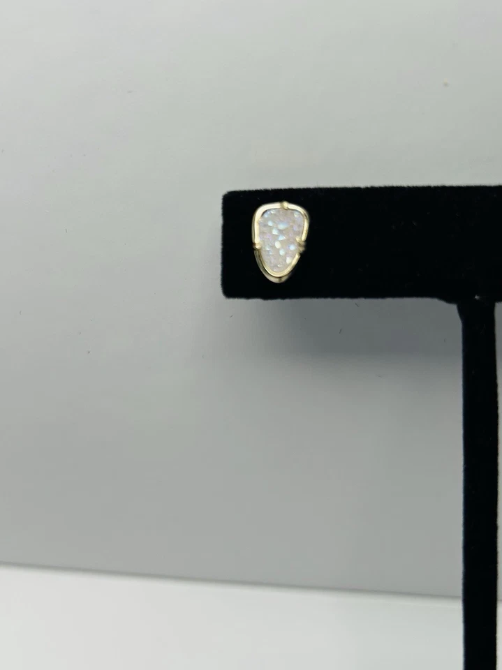 Kendra Scott Iridescent Druzy 耳钉 金色 正品 Posts Discolored — 第 3/4 张图片
