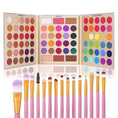 Cruelty-Free 86 Color Eyeshadow Palette & Brush Set - Perfect Valentine's Gift