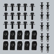 Set of 35 Engine Under Cover Splash Shield Guard M6 Bolts&U-nut Clips FOR Toyota