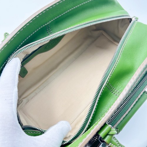 Tod’s Leder Handtasche grün Mini Boston Style Top Handle Bag Y2K aus Japan - Bild 9 von 24
