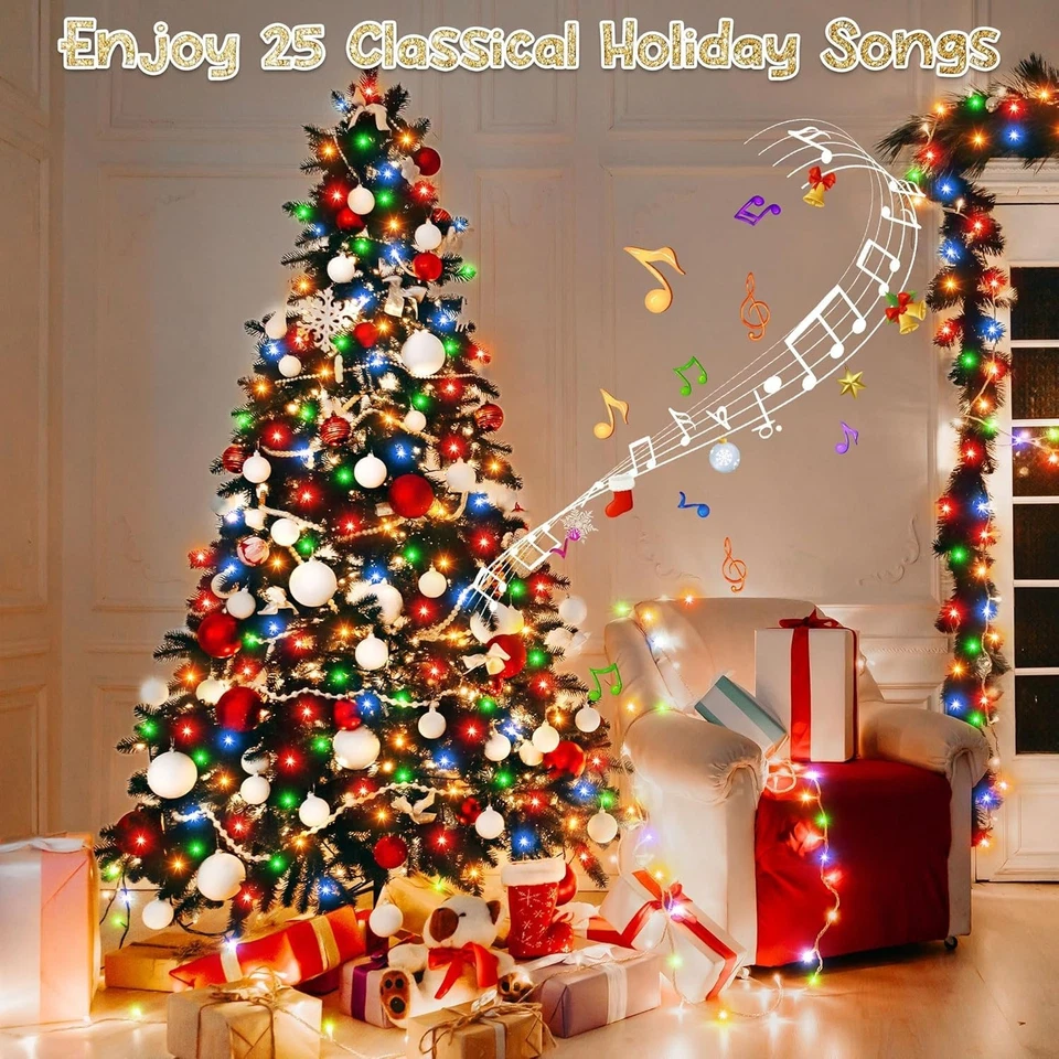 Christmas Lights with Music, Singing Christmas Lights with 25 Classical Holiday - Image 3 of 4