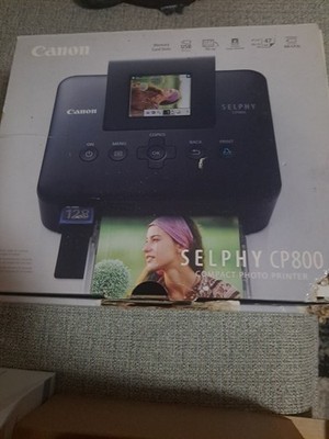 EXCELLENT! Canon Selphy CP800 Compact Photo Printer Black -  Open Box!