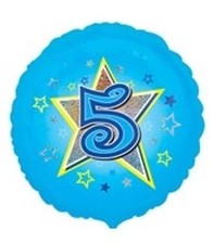 Stars 5 18" Foil Balloon Packaged 