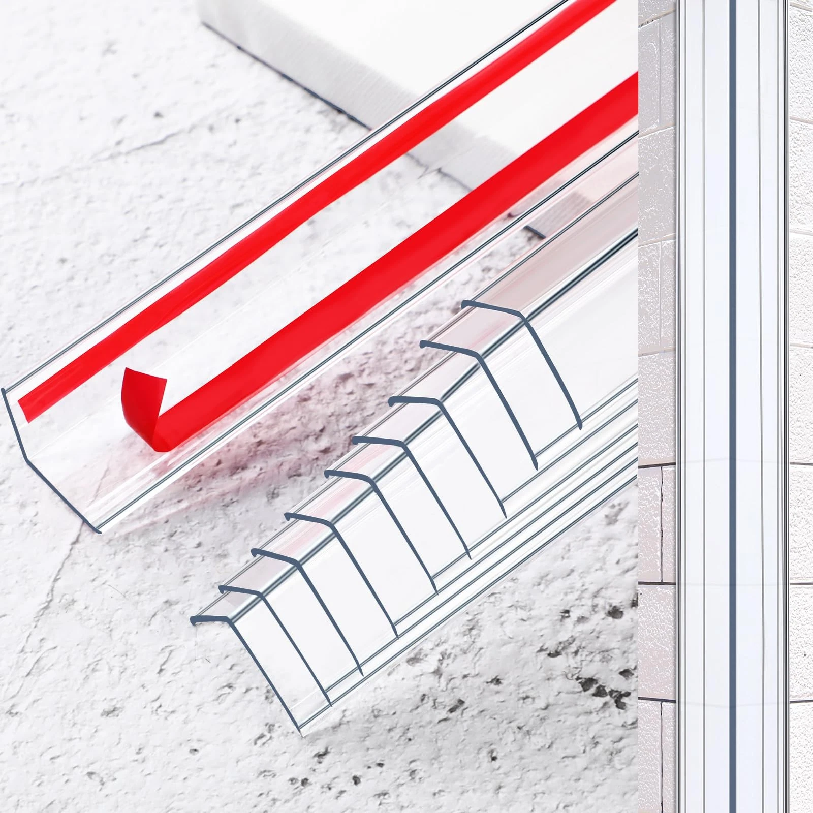 10 Pcs Wall Corner Protector, Clear Self-Adhesive 47.24'' x 1.18'',