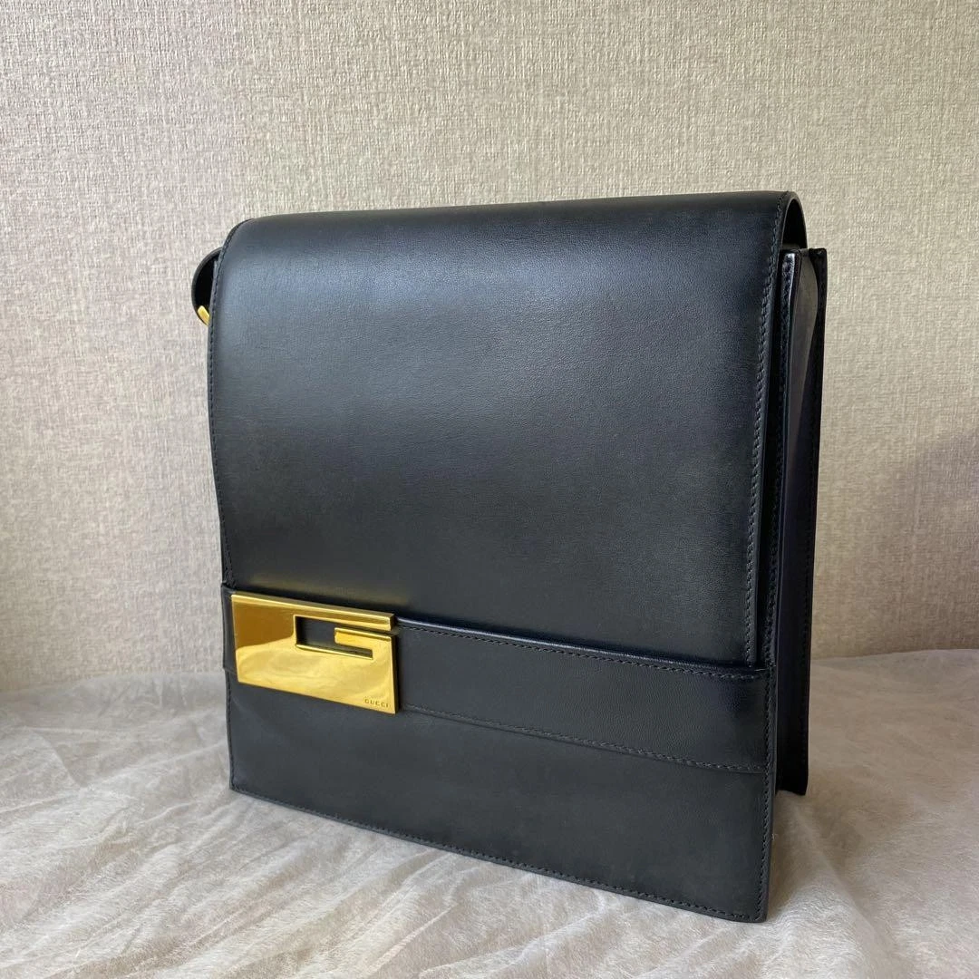 Sac à bandoulière GUCCI en cuir noir #PG9UZJ