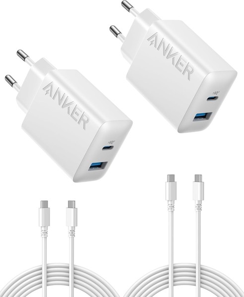 Iphone LadegeräT, Anker Usb C LadegeräT (20W, 2-Port, 2Er-Pack), Netzteil-image