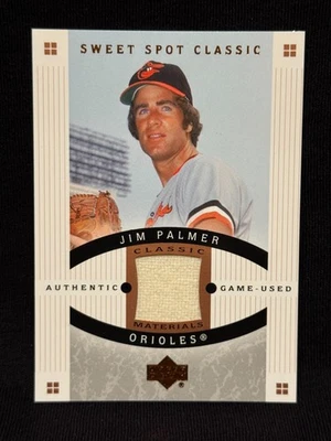 JIM PALMER ORIOLES 2005 UD SWEET SPOT CLASSIC GAME USED WORN JERSEY - Image 1 of 2