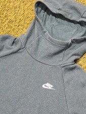 Nike Sportswear Funnel Neck Pullover Hoodie Mens Medium M Teal Green Raglan Logo